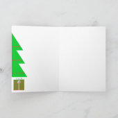 Weihnachts-Elf-Grußkarte - gestreichtes Geschenkpa Feiertagskarte (Innenseite)