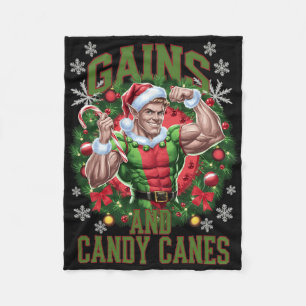 Weihnachts-Elf-Gym-Trainingsgewinne und -Canons 1 Fleecedecke