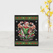 Weihnachts-Elf Gym Workout Elfin's Strong All Seas Karte (Gelbe Blume)