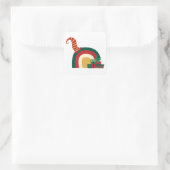 Weihnachts-Elf-Hat Rainbow Quadratischer Aufkleber (Tasche)