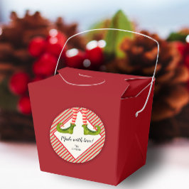 Weihnachts-Elf hausgemachte Waren Feiertag Backen  Runder Aufkleber