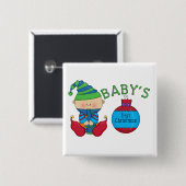 Weihnachts-Elf-Hemden und Geschenke Button (Vorne & Hinten)