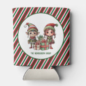 Weihnachts-Elf-Individuelle Name Dosenkühler (Rückseite)