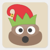 Weihnachts-Elf Kackte Emoji Stickers (Vorderseite)