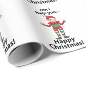 Weihnachts-Elf kann ich dir helfen, glücklichen We Geschenkpapier (Rolleneckpunkt)