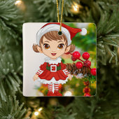 Weihnachts-Elf-Keramik Keramikornament