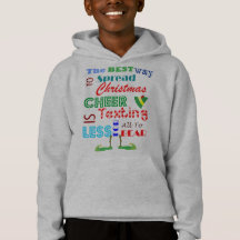 Weihnachts Elf Kinder Hoodie Sweatshirt für Jungen