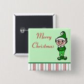 Weihnachts-Elf-Knopf Button (Vorne & Hinten)