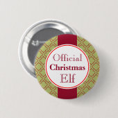 Weihnachts-Elf-Knopf Button (Vorne & Hinten)