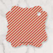 Weihnachts-Elf-Legs Streifen Urlaub Geschenkanhänger (Rückseite)