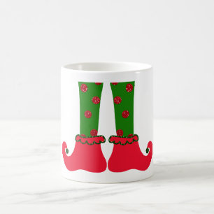 Weihnachts-Elf-Legs und Holly-Tasse Kaffeetasse