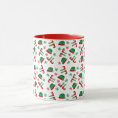 Weihnachts Elf Muster Snowflakes Rot Tasse (Zentrum)