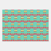 Weihnachts-Elf Niedlicher Spaß Grafik Geschenkpapier Set (Vorderseite 3)