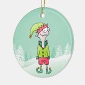 Weihnachts-Elf-Ornament Keramik Ornament (Links)