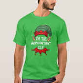 Weihnachts Elf Pajama Geschenk Ich bin der Buchhal T-Shirt (Vorderseite)