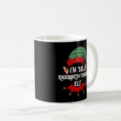 Weihnachts Elf Pajama Ich bin der Kindegarten Lehr Kaffeetasse (VorderseiteRechts)