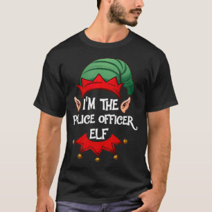 Weihnachts Elf Pajama Ich bin der Polizeibeamte El T-Shirt