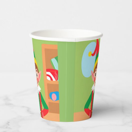Weihnachts-Elf-Papiertasse Pappbecher (Rechts)