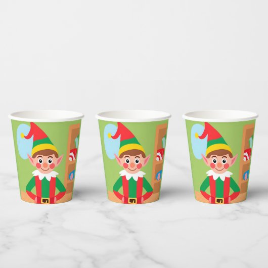 Weihnachts-Elf-Papiertasse Pappbecher (Multi)