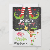 Weihnachts-Elf-Party im Schnee-Einladung Einladung (Vorderseite)