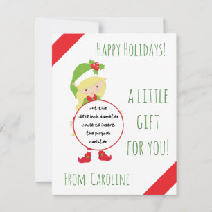 Weihnachts Elf Play Doh Card, Bevorzugungskarte, U Einladung