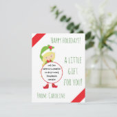 Weihnachts Elf Play Doh Card, Bevorzugungskarte, U Einladung (Stehend Vorderseite)