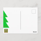 Weihnachts-Elf-Postkarte - gestreiftes Geschenkpak Postkarte (Rückseite)