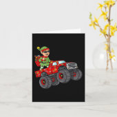 Weihnachts Elf Reitmonster Truck Boys Kinder Famil Karte (Gelbe Blume)