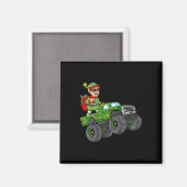 Weihnachts Elf Reitmonster Truck Boys Kinder Famil Magnet (Vorderseite/Rückseite)