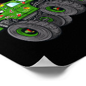 Weihnachts Elf Reitmonster Truck Boys Kinder Famil Poster (Ecke)