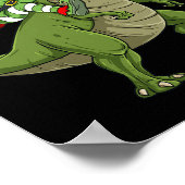 Weihnachts Elf Riding Dinosaur T Rex Boys Kinder S Poster (Ecke)