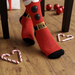 Weihnachts-Elf-Rot-Weihnachtsstrümpfe für brave un Socken