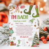 Weihnachts-Elf Rückgabe Ich bin zurück Letter Card Einladung