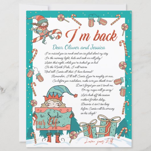 Weihnachts-Elf-Rücksendung (Vorderseite)
