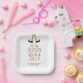 Weihnachts-Elf-Saison wird JOLLY Personalisiert Pa Pappteller (Party)