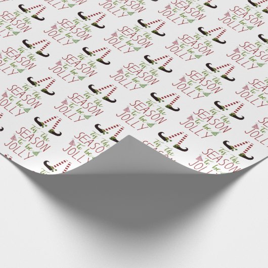 Weihnachts-Elf-Saison wird JOLLY sein Geschenkpapier (Ecke)