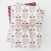 Weihnachts-Elf-Saison wird JOLLY sein Geschenkpapier Set (Beispiel)