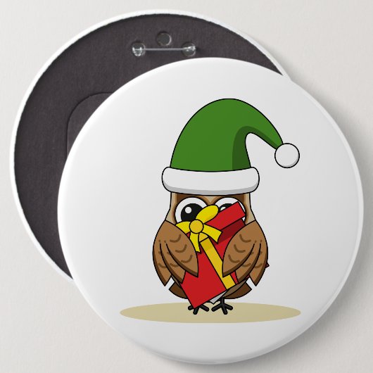 Weihnachts-Elf-Schüssel mit Gegenwart Button (Vorne & Hinten)