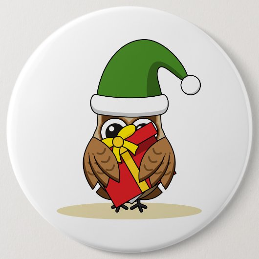 Weihnachts-Elf-Schüssel mit Gegenwart Button (Vorderseite)