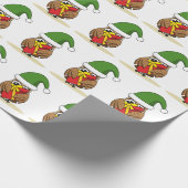 Weihnachts-Elf-Schüssel mit Gegenwart Geschenkpapier (Ecke)