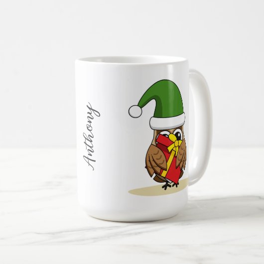 Weihnachts-Elf-Schüssel mit Gegenwart Kaffeetasse (VorderseiteRechts)