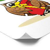 Weihnachts-Elf-Schüssel mit Gegenwart Poster (Ecke)