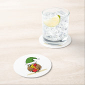 Weihnachts-Elf-Schüssel mit Gegenwart Runder Pappuntersetzer (Vor Ort)