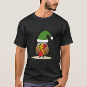Weihnachts-Elf-Schüssel mit Gegenwart T-Shirt (Vorderseite)