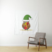 Weihnachts-Elf-Schüssel mit Gegenwart Wandteppich (Beispiel)