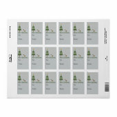 Weihnachts-Elf-Snail-Tag Adressaufkleber (Vorne)