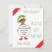 Weihnachts-Elf-Spiel Doh-Geschenk, Feiertag Gefall Einladung (Vorderseite)