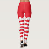 Weihnachts-Elf-Streifen und -Punkte Leggings (Rückseite)