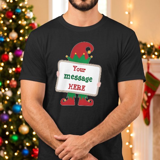 Weihnachts-Elf-T - Shirt mit Personalisierter Bots
