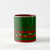 Weihnachts-Elf-Tasse Feierliche Feiertage Kaffeeku Zweifarbige Tasse (Mittel)